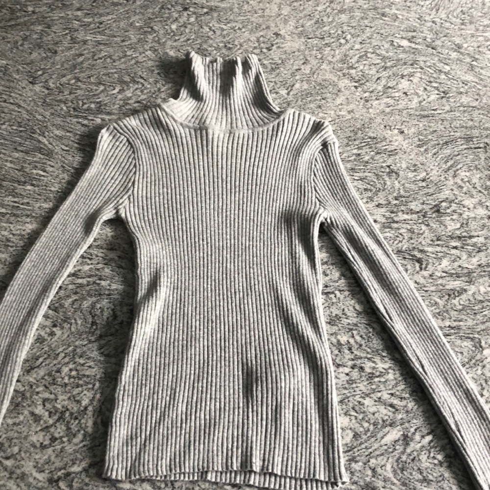 Grey long sleeve turtleneck sweater